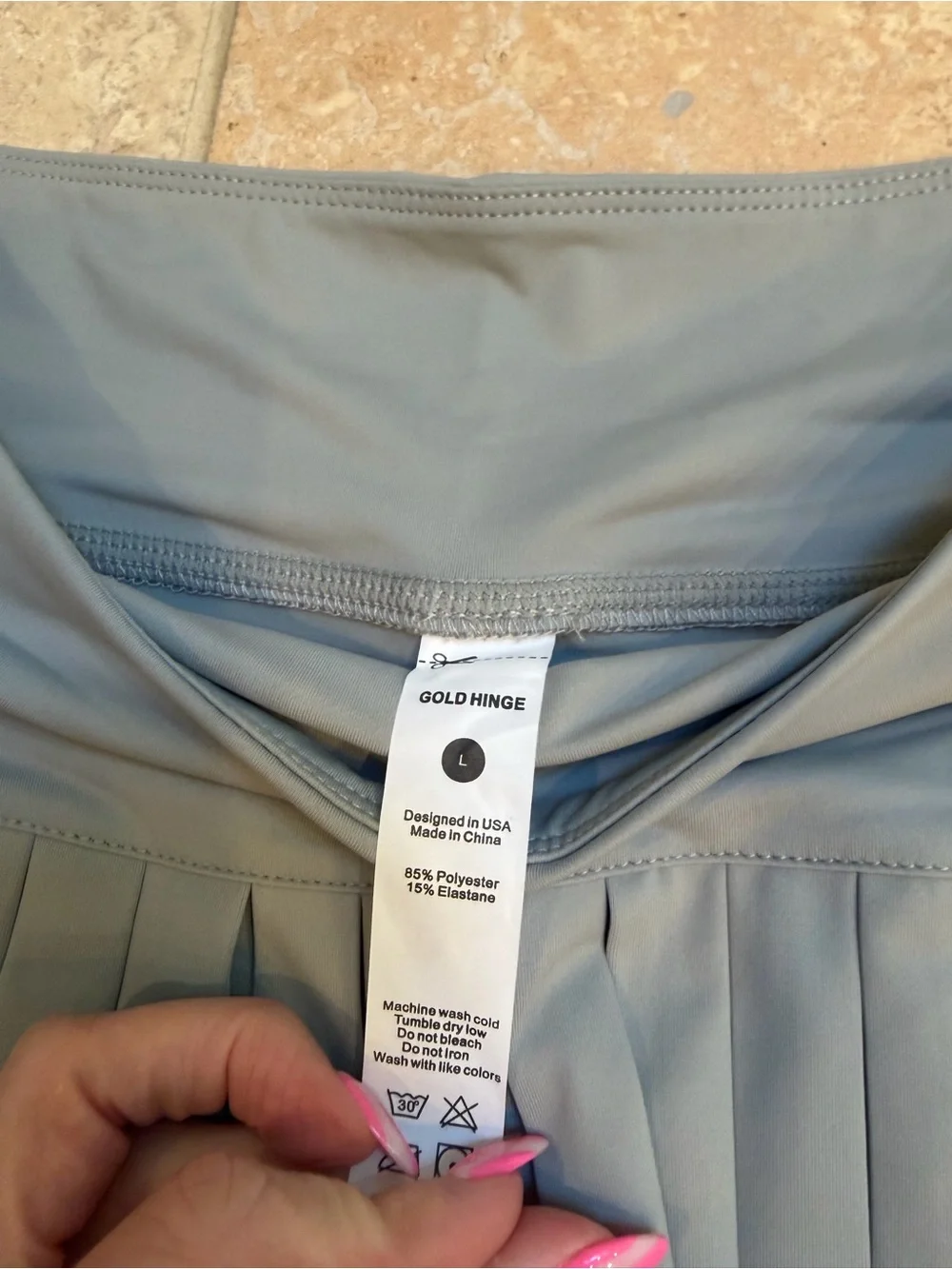 Goldhinge Women's Pleated Tennis Skirt - Grey
